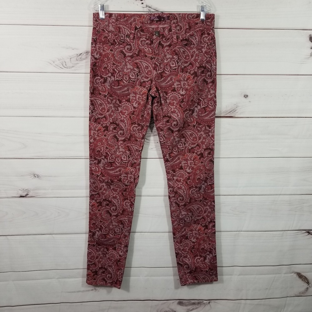 PrAna Trinity Corduroy Pants Womens Size 10 Brown Orange.
